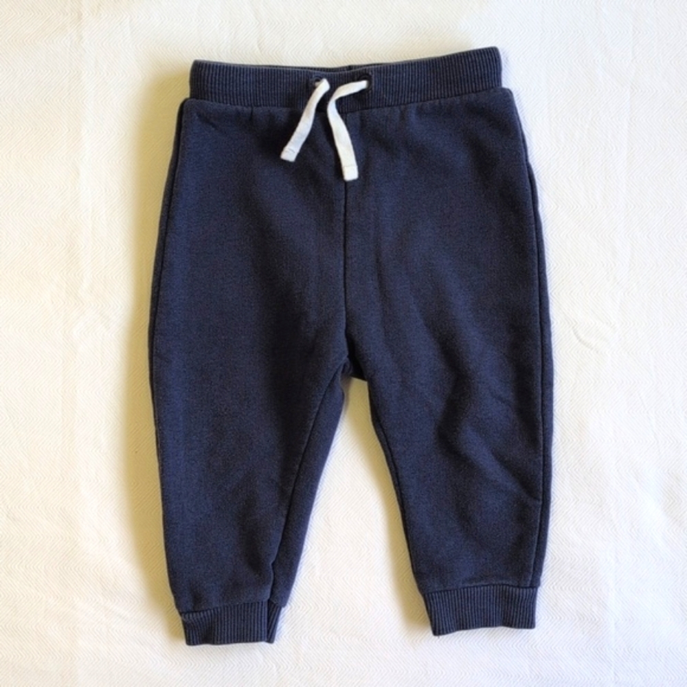 zara navy blue comfy joggers sweatpants 6-9 months baby
